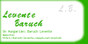 levente baruch business card